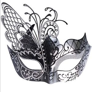 Black and Silver Masquerade Mask